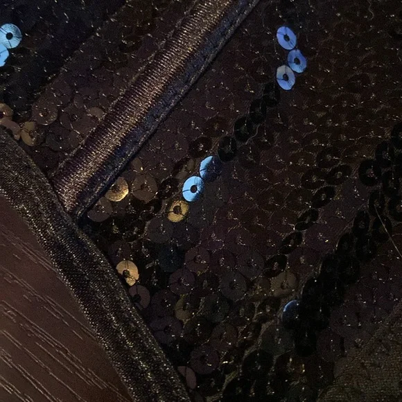 Black, sequin, corset top - Picture 2 of 9
